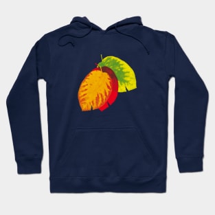 Falling leaves on blue Hoodie